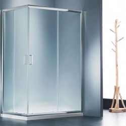 Καμπίνα ντουζιέρας ορθογώνια 97x79x180 5mm συρόμενη πλήρης CS10080F, κρύσταλλο fabric επιφάνεια: Γυαλιστερή, χρώμα: Χρωμέ Ορθογώνιες