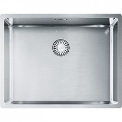 Νεροχύτης ανοξείδωτος 54x41 από inox επιφάνεια: Σατινέ χωρίς πάγκο ένθετος με λεπτό προφίλ (Slim top) / ένθετος με συνεπίπεδο προφίλ (Flushmount) / υποκαθήμενος, 1 γούρνα (58x45cm), χρώμα: Χρωμέ Ανοξείδωτοι