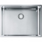 Νεροχύτης ανοξείδωτος 54x41 από inox επιφάνεια: Σατινέ χωρίς πάγκο ένθετος με λεπτό προφίλ (Slim top) / ένθετος με συνεπίπεδο προφίλ (Flushmount) / υποκαθήμενος, 1 γούρνα (58x45cm), χρώμα: Χρωμέ Ανοξείδωτοι