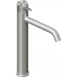 Wash basin tap Deck-mounted for free-standing washbasin material: Inox mixer Without waste AISI 316, color: Chrome surface: Brushed Deck-mounted