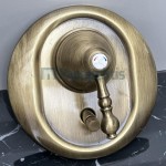 Μπαταρία ντουζιέρας εντοιχιζόμενη εξωτερικό μέρος 2 εξόδων αναμεικτική από ορείχαλκο με πλακέτα Old Bronze, χρώμα: Μπρονζέ επιφάνεια: Βουρτσισμένη Εντοιχιζόμενες εξωτερικό μέρος