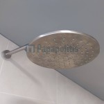 Κεφαλή ντους επίτοιχος τύπος 25x25 από ορείχαλκο 1 ροής brushed nickel, χρώμα: Χρωμέ επιφάνεια: Βουρτσισμένη Κεφαλές ντους