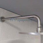 Βραχίονας 35cm brushed nickel επίτοιχος τύπος από ορείχαλκο, χρώμα: Χρωμέ επιφάνεια: Βουρτσισμένη Βραχίονες κεφαλής ντους