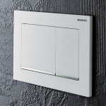 Flush wall plates for concealed cistern Actuation dual flush valve material: ABS, color: Chrome/White surface: Glossy Flush plates