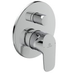 Shower tap Wall-mounted concealed - complete set 2 way material: Brass mixer With plate without hand shower, hose and holder, color: Chrome surface: Glossy Wall-mounted - external part Shower tap Wall-mounted concealed - complete set 2 way material: Brass mixer With plate without hand shower, hose and holder, color: Chrome surface: Glossy Wall-mounted - external part