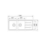 Sink Granite 116x50x20 left / right nested 2 cabinet, color: Beige Granite Sink Granite 116x50x20 left / right nested 2 cabinet, color: Beige Granite