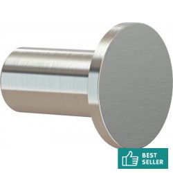 Άγκιστρο από ορείχαλκο μονό nickel mat Φ2,8x3,2cm, χρώμα: Χρωμέ επιφάνεια: Ματ Άγκιστρα