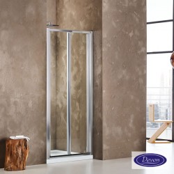 Καμπίνα ντουζιέρας ευθύγραμμη 75,5x185 6mm πτυσσόμενη αναστρέψιμη (για εσοχή)  BI080 Bi Fold (75,5-79,5), Mirror επιφάνεια: Γυαλιστερή, χρώμα: Χρωμέ Ευθύγραμμες