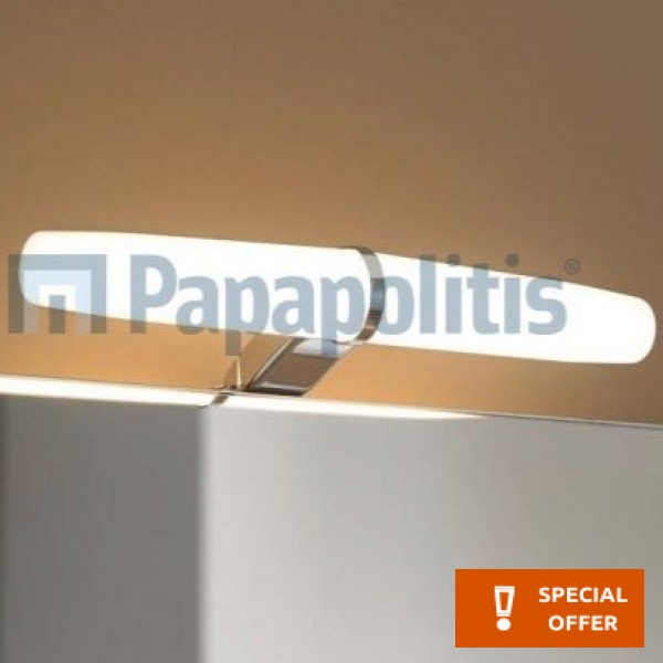 Bathroom light material: Crystal Warm 2.700° - 3.000° K / Daylight 4.000° - 4.500° Κ / Cold 5.000° - 6.500° K, color: Chrome 6W Lamps Bathroom light material: Crystal Warm 2.700° - 3.000° K / Daylight 4.000° - 4.500° Κ / Cold 5.000° - 6.500° K, color: Chrome 6W Lamps