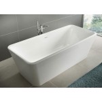 Bathtub Free standing/ Built-in 180x80 material: Acrylic surface: Glossy, color: White with overflow & click-clack waste no grab bars Free standing/ Built-in