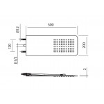 Κεφαλή ντους επίτοιχος τύπος 20x50 από inox 1 ροής AISI 304, χρώμα: Χρωμέ επιφάνεια: Γυαλιστερή Κεφαλή ντους επίτοιχος τύπος 20x50 από inox 1 ροής AISI 304, χρώμα: Χρωμέ επιφάνεια: Γυαλιστερή Κεφαλές ντους