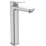 Wash basin tap Deck-mounted for free-standing washbasin material: Brass mixer Without waste, color: Chrome surface: Glossy