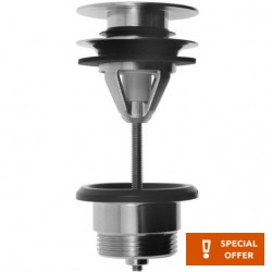Waste Valve Click-Clack 1" 1/4 With overflow / Without overflow material: Brass surface: Glossy, color: Chrome Waste overflows
