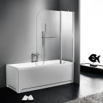 Bathtub enclosure Linear 120x140 6mm folding surface: Glossy, color: Chrome Linear