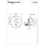 Shower tap Wall-mounted external part 2 way material: Brass mixer With plate without hand shower, hose and holder, color: White surface: Matt Wall-mounted - external part