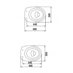 Toilet-seat, style: Wrapover, color: White Toilet seats & covers