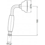 Shower head 1 jet, color: Bronze surface: Brushed Hand showers Shower head 1 jet, color: Bronze surface: Brushed Hand showers