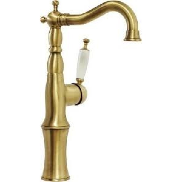 Wash basin tap Deck-mounted for free-standing washbasin material: Brass mixer With pop-up waste set, color: Bronze surface: Brushed Deck-mounted Wash basin tap Deck-mounted for free-standing washbasin material: Brass mixer With pop-up waste set, color: Bronze surface: Brushed Deck-mounted