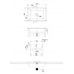 Νιπτήρας επικαθήμενος 56x39,5 από πορσελάνη με υπερχείλιση χωρίς οπή , χρώμα: Λευκό επιφάνεια: Γυαλιστερή Επικαθήμενοι