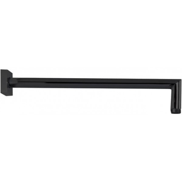 Βραχίονας 35cm με τετράγωνη βάση Black Matt επίτοιχος τύπος από ορείχαλκο, χρώμα: Μαύρο επιφάνεια: Ματ Βραχίονες κεφαλής ντους