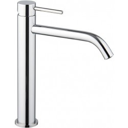 Wash basin tap Deck-mounted L size material: Brass mixer With push-open waste set, color: Chrome surface: Glossy