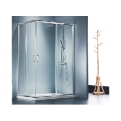 Καμπίνα ντουζιέρας ορθογώνια 69x87x180 5mm συρόμενη πλήρης CS7290T (69-71/87-89), άνοιγμα 46cm, μαγνητικό κλείσιμο, διάφανο κρύσταλλο επιφάνεια: Γυαλιστερή, χρώμα: Χρωμέ Ορθογώνιες