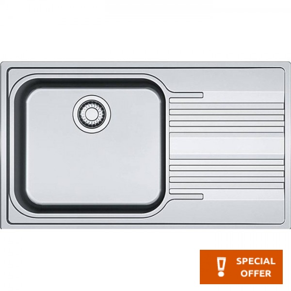Sink Stainless (Steel) 86x50 material: Inox surface: Matt right nested 1 bowl, color: Chrome Stainless steel