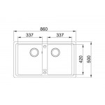 Sink Granite 86x50 free nested 2 cabinet Stone Grey, color: Grey Granite Sink Granite 86x50 free nested 2 cabinet Stone Grey, color: Grey Granite
