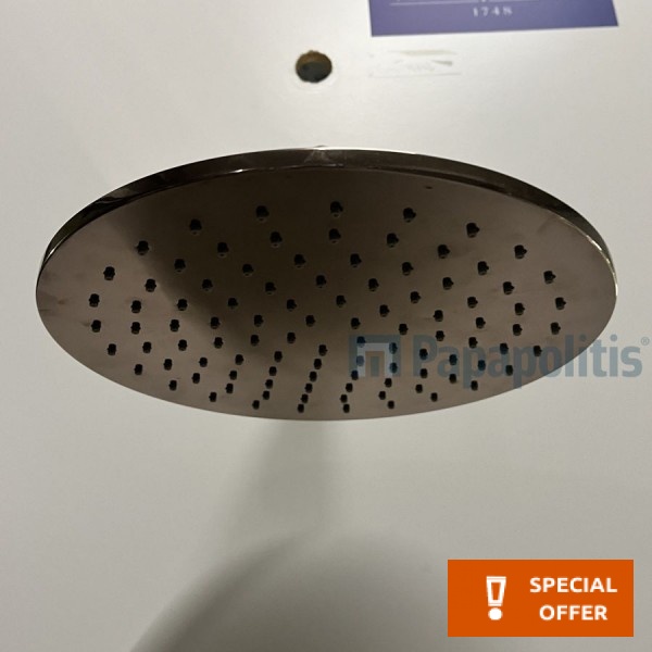 Κεφαλή ντους οροφής 25x25 από ορείχαλκο 1 ροής Rame Lucido, χρώμα: Ροζ Χρυσό επιφάνεια: Γυαλιστερή Κεφαλές ντους