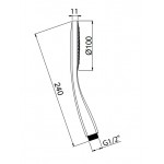 Τηλέφωνο ντους 1 ροής Φ10, χρώμα: Χρωμέ επιφάνεια: Γυαλιστερή Τηλέφωνα