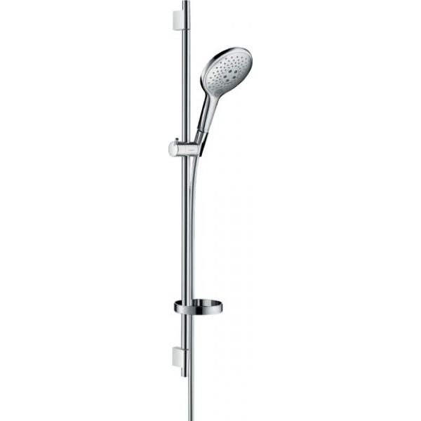 Shower slider rail 90cm material: Brass with hand shower, hose & soap holder, color: Chrome surface: Glossy Shower slider rails