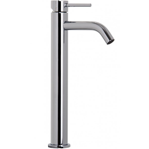 Wash basin tap Deck-mounted for free-standing washbasin material: Brass mixer With push-open waste set, color: Chrome surface: Glossy Deck-mounted