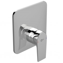 Shower tap Wall-mounted external part 1 way material: Brass mixer With plate without hand shower, hose and holder, color: Chrome surface: Glossy Wall-mounted - external part