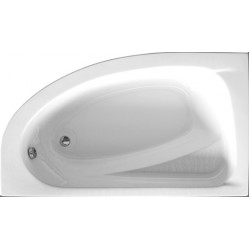 Μπανιέρα ασύμμετρη 160x90 από ακρυλικό 180lt δεξιά επιφάνεια: Γυαλιστερή, χρώμα: Λευκό Ασύμμετρες