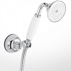 Shower head 1 jet, color: Chrome/White surface: Glossy Hand showers