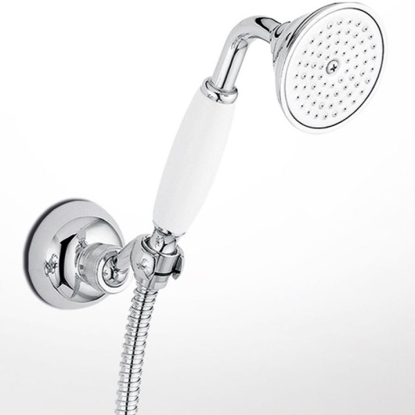 Shower head 1 jet, color: Chrome/White surface: Glossy Hand showers