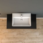 Νιπτήρας ελευθέρας τοποθέτησης 60x42x13 από πορσελάνη με μία οπή με υπερχείλιση, χρώμα: Λευκό επιφάνεια: Γυαλιστερή Ελευθέρας τοποθέτησης