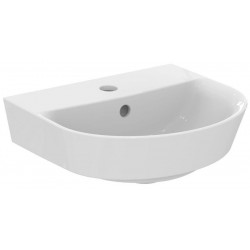 Washbasin Wall-mounted 40x35x15 semi pedestal / full pedestal  / no pedestal With 1 bowl With hole in the middle material: Porcelain, color: White surface: Glossy Wall-mounted