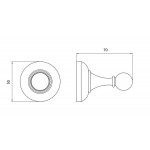 Hook Flat wall mounted material: Brass single, color: Bronze surface: Brushed Hooks