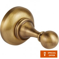 Hook Flat wall mounted material: Brass single, color: Bronze surface: Brushed Hooks