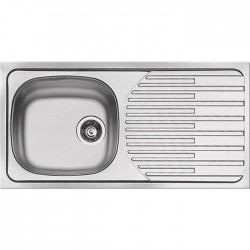 Νεροχύτης ανοξείδωτος 86x435 από inox επιφάνεια: Σατινέ με πάγκο αριστερά / με πάγκο δεξιά ένθετος 1 γούρνα αντιστρεφόμενος, χρώμα: Χρωμέ Ανοξείδωτοι