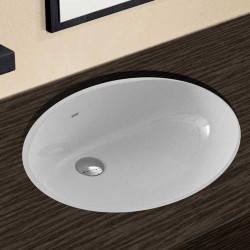 Washbasin Under counter 52x37,5 material: Porcelain (58x43,5) Without overflow, color: White surface: Glossy Under counter