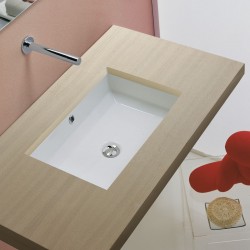 Νιπτήρας υποκαθήμενος 54,5x33 από πορσελάνη (50x35,8), χωρίς οπή με υπερχείλιση, χρώμα: Λευκό επιφάνεια: Γυαλιστερή Υποκαθήμενοι