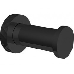 Hook Flat wall mounted material: Brass single Black Matt, color: Black surface: Matt