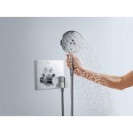 Shower tap Wall-mounted external part 2 way material: ABS thermostatic with holder With plate thermostatic, push button on/off, color: Chrome surface: Glossy Wall-mounted - external part Shower tap Wall-mounted external part 2 way material: ABS thermostatic with holder With plate thermostatic, push button on/off, color: Chrome surface: Glossy Wall-mounted - external part