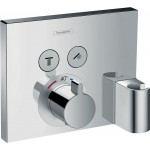 Shower tap Wall-mounted external part 2 way material: ABS thermostatic with holder With plate thermostatic, push button on/off, color: Chrome surface: Glossy Wall-mounted - external part Shower tap Wall-mounted external part 2 way material: ABS thermostatic with holder With plate thermostatic, push button on/off, color: Chrome surface: Glossy Wall-mounted - external part
