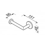 Paper holder no cover material: Inox, color: Black surface: Matt Toilet paper holders Paper holder no cover material: Inox, color: Black surface: Matt Toilet paper holders