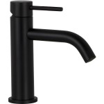 Wash basin tap Deck-mounted material: Brass mixer S size With push-open waste set XS Black Matt, color: Black surface: Matt Deck-mounted Wash basin tap Deck-mounted material: Brass mixer S size With push-open waste set XS Black Matt, color: Black surface: Matt Deck-mounted