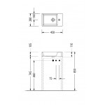 Washbasin Free standing 45x28x11 material: Porcelain With one hole Without overflow, color: White surface: Glossy Free standing Washbasin Free standing 45x28x11 material: Porcelain With one hole Without overflow, color: White surface: Glossy Free standing