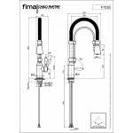 Μπαταρία κουζίνας επικαθήμενη από ορείχαλκο με ντους 2 ροών, old bronze, χρώμα: Μπρονζέ επιφάνεια: Βουρτσισμένη Επικαθήμενες